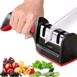 3-in-1 Knife Sharpener Set with Ceramic Peeler | 3-Stage Blade Restorer