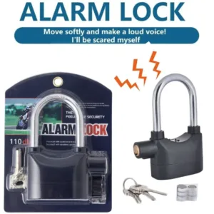 High-Security Gembok Alarm Lock | Waterproof Siren Padlock for Bike, Scooter & Door Protection